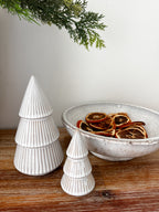 Neutral ribbed ceramic Christmas tree