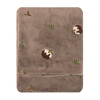 Christmas puddings faux fur throw