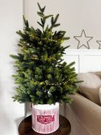 Candy cane metal buckets