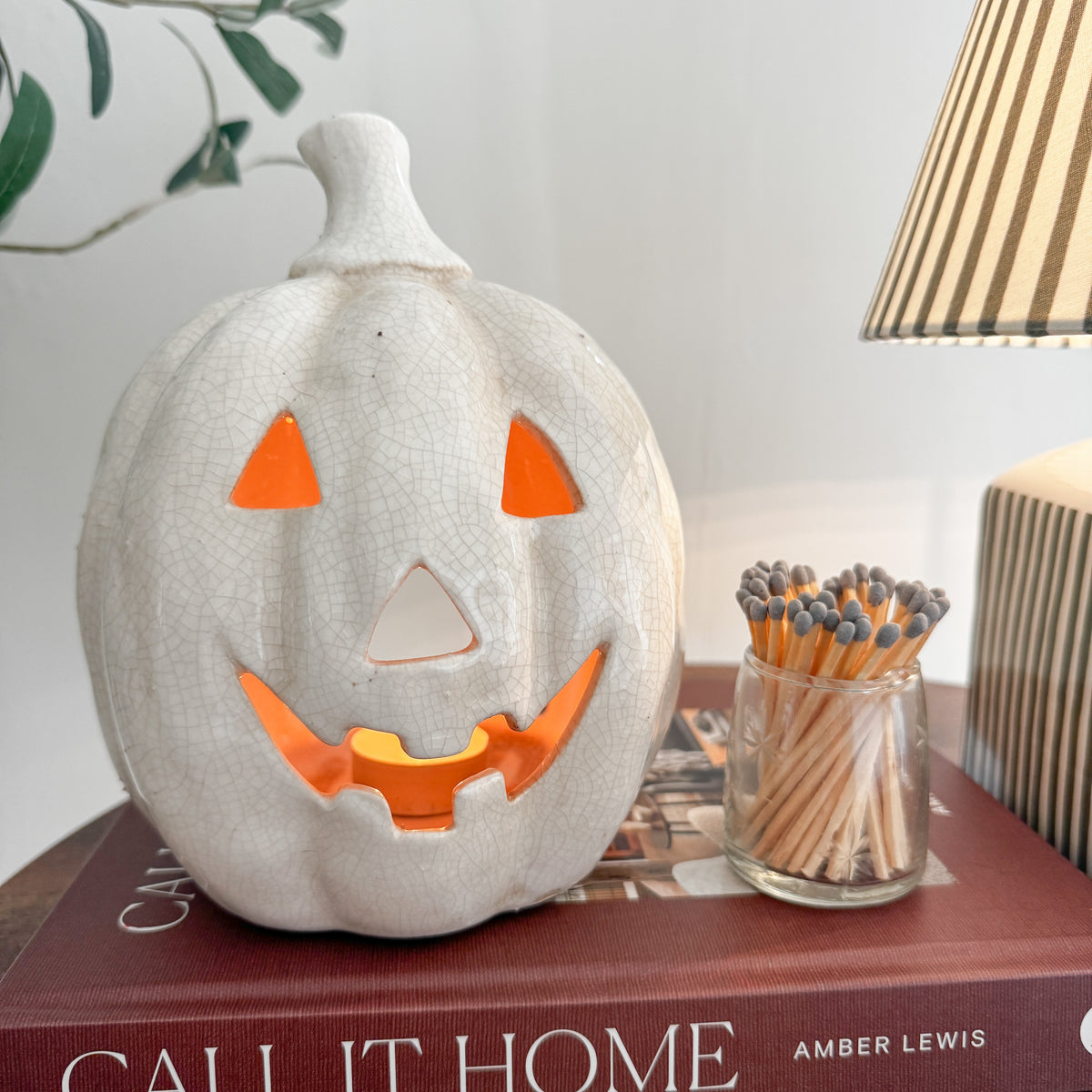 White Terracotta Pumpkin