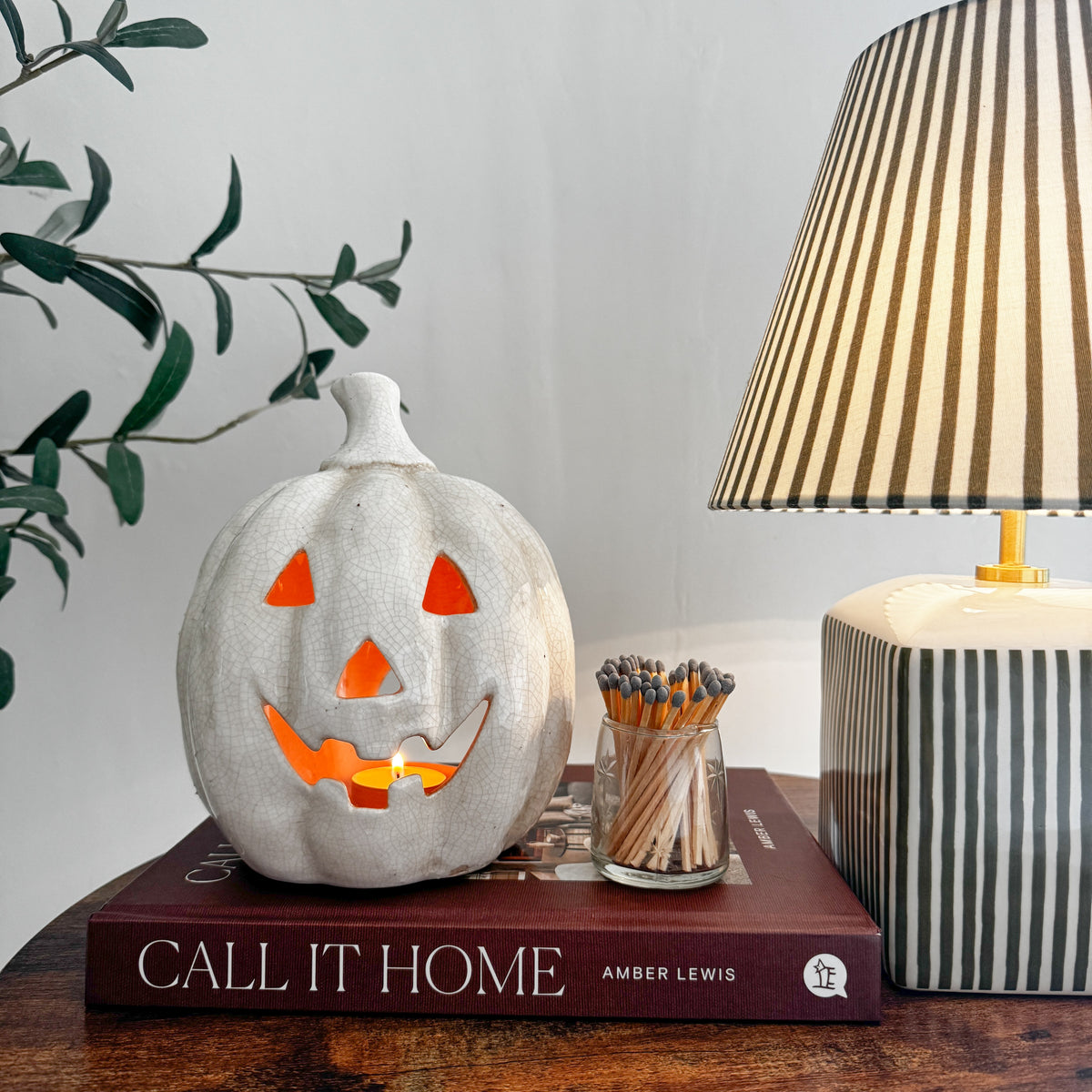 White Terracotta Pumpkin