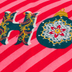 Ho Ho Ho velvet piped Christmas cushion