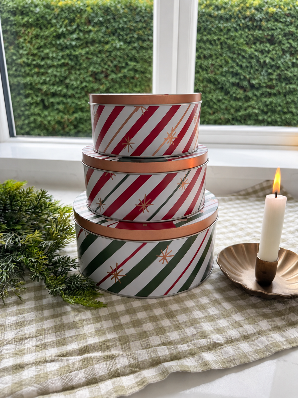Nutcracker Christmas cake tins set of 3