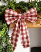 Small red gingham bow