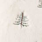 Winter pines faux fur throw