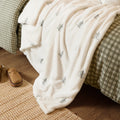 Winter pines faux fur throw