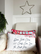 Dear Santa reversible Christmas cushion