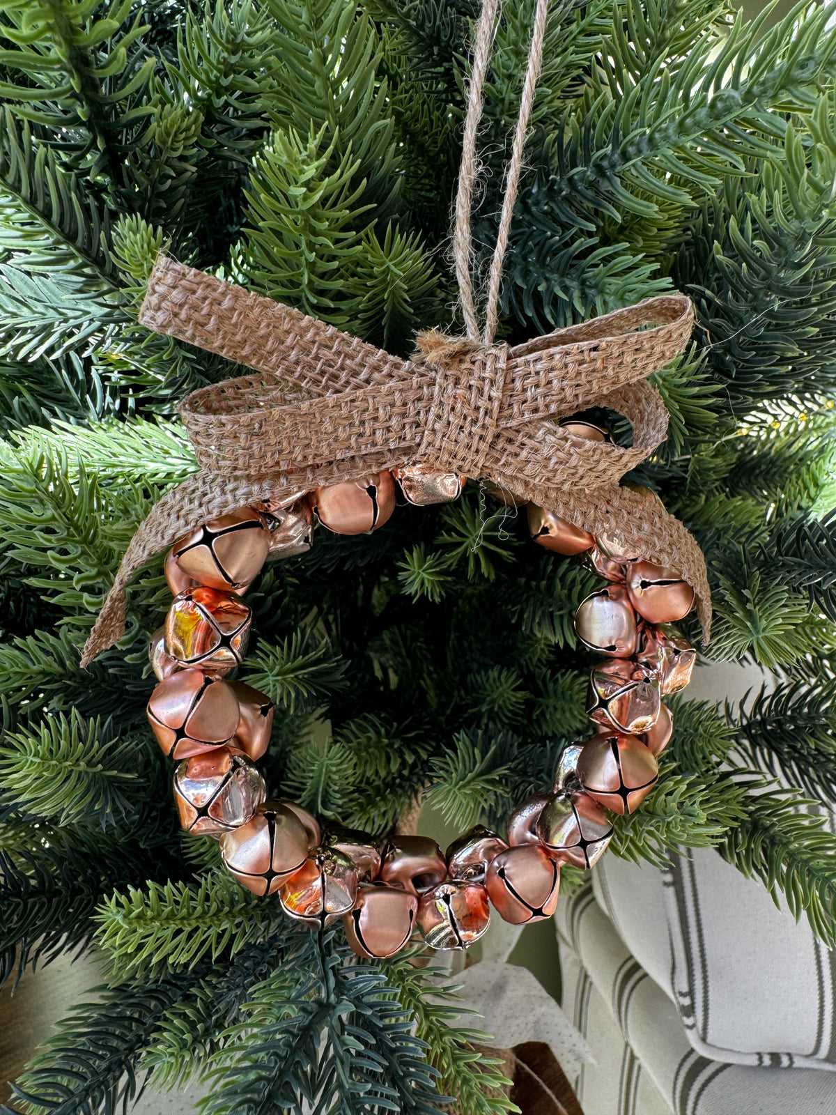 Copper bell mini wreath