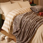 Christmas puddings faux fur throw