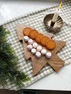 Wooden Christmas tree serving board