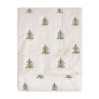 Winter pines faux fur throw
