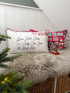 Dear Santa reversible Christmas cushion