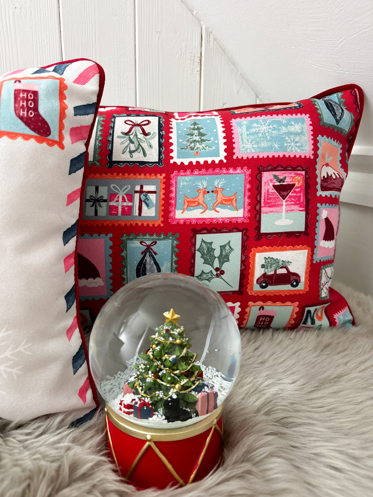 Dear Santa reversible Christmas cushion