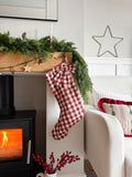 Red gingham bow stocking