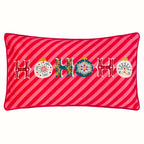 Ho Ho Ho velvet piped Christmas cushion