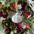 Neutral ribbed pumpkin hanger