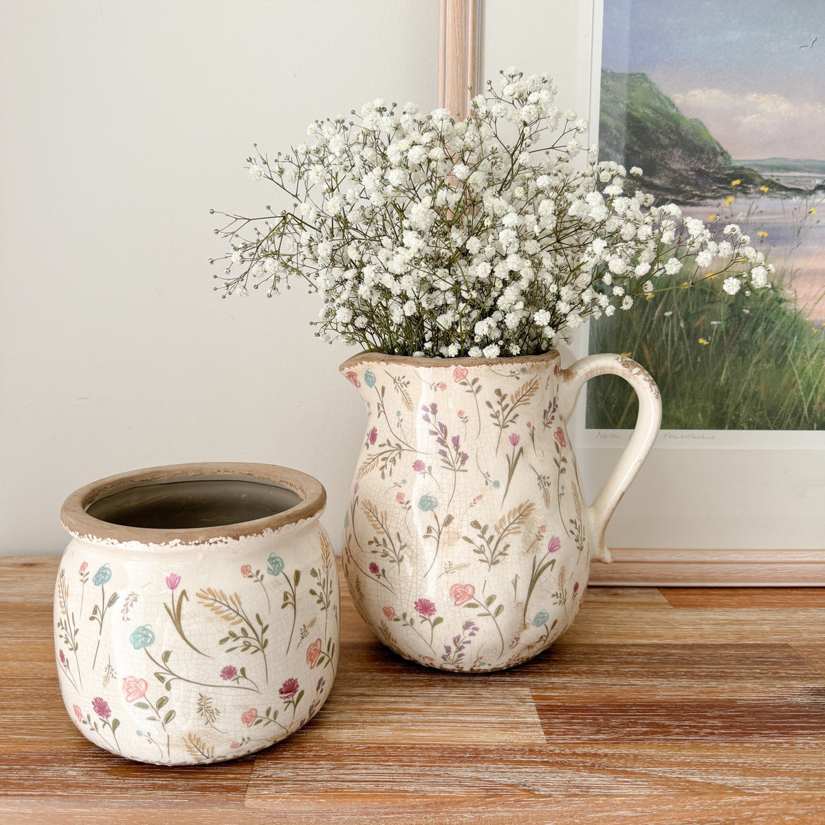 Vintage floral jug