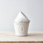 Vintage white pot, 13cm