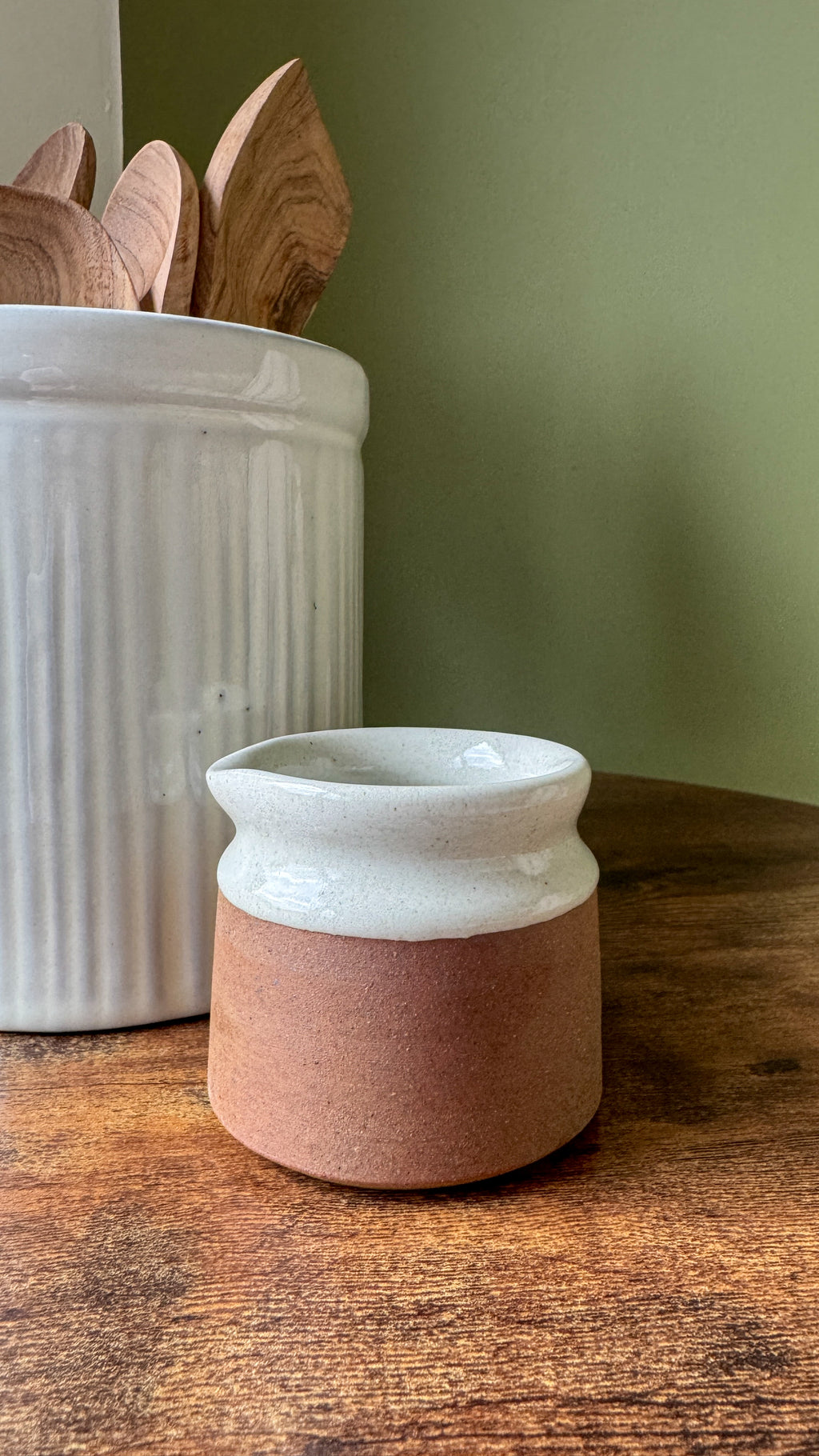 Stoneware milk jug