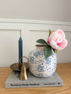 Blue vintage floral jar
