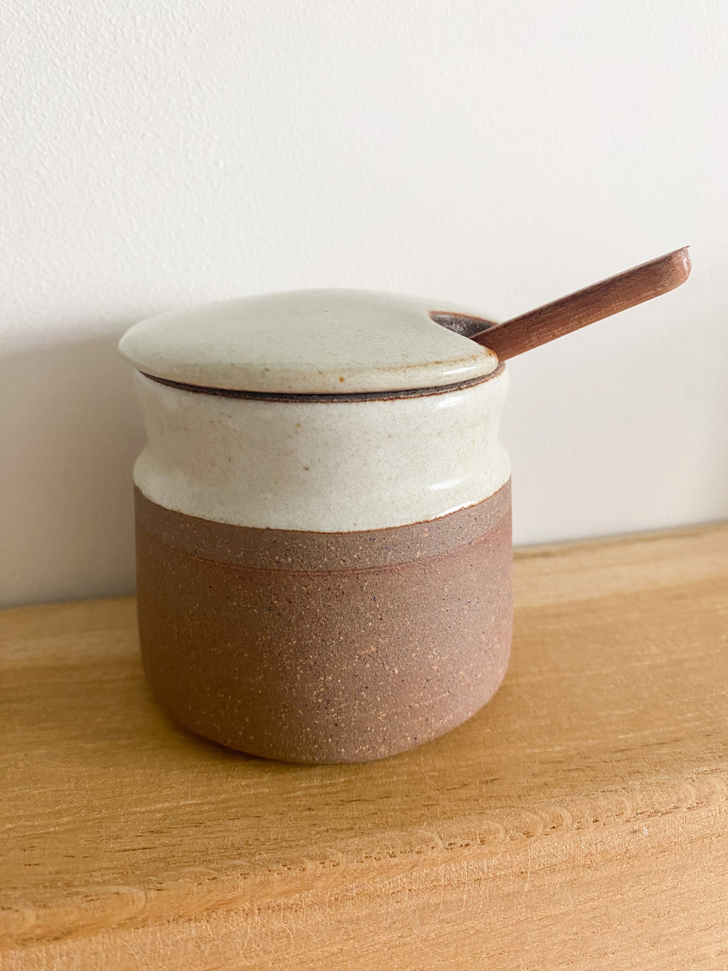Sugar pot with spoon