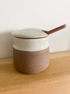 Sugar pot with spoon