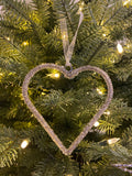 Silver heart hanger, 10cm