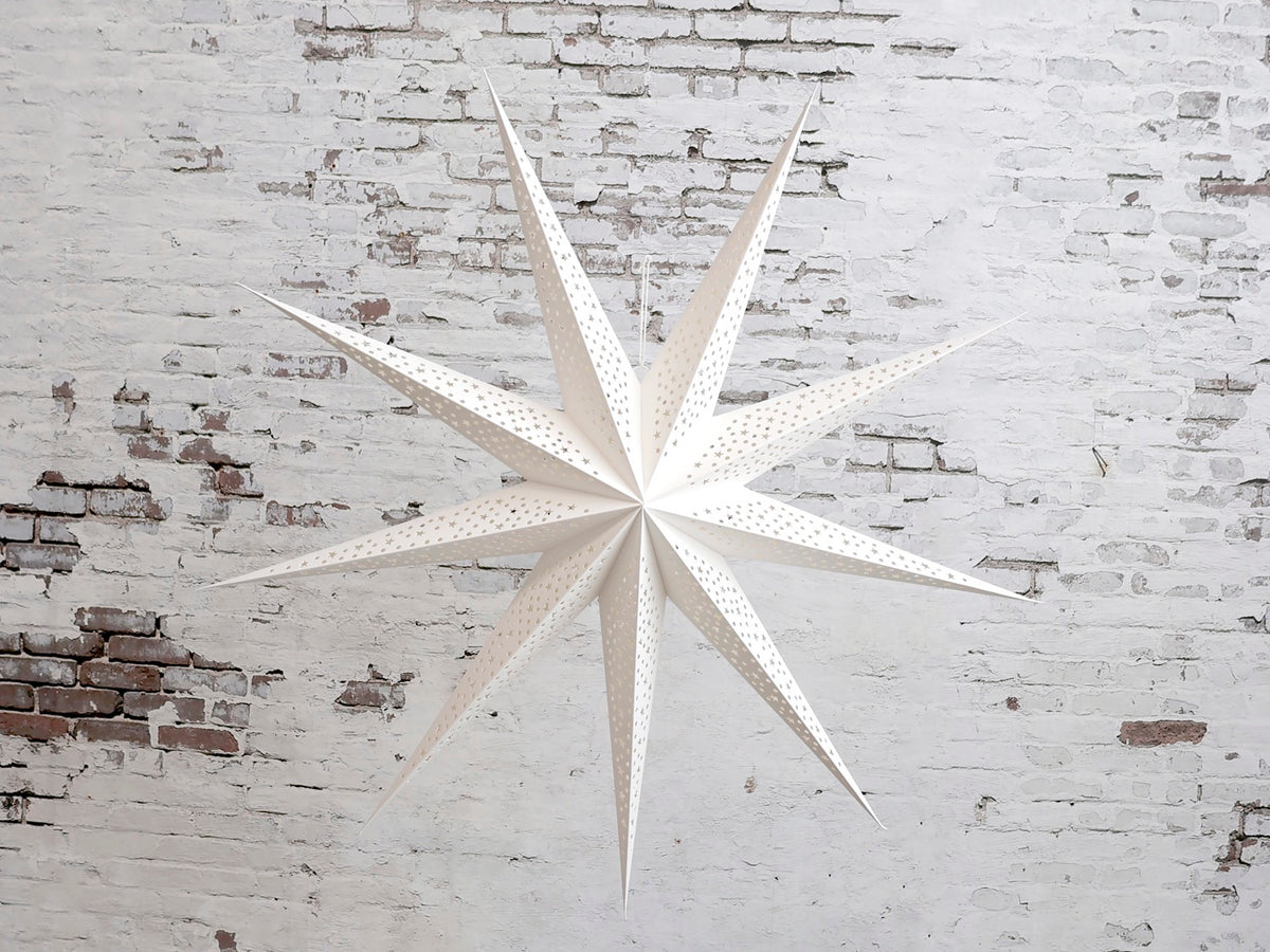Vintage paper star, 90cm