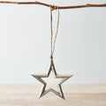 Silver metal star decoration