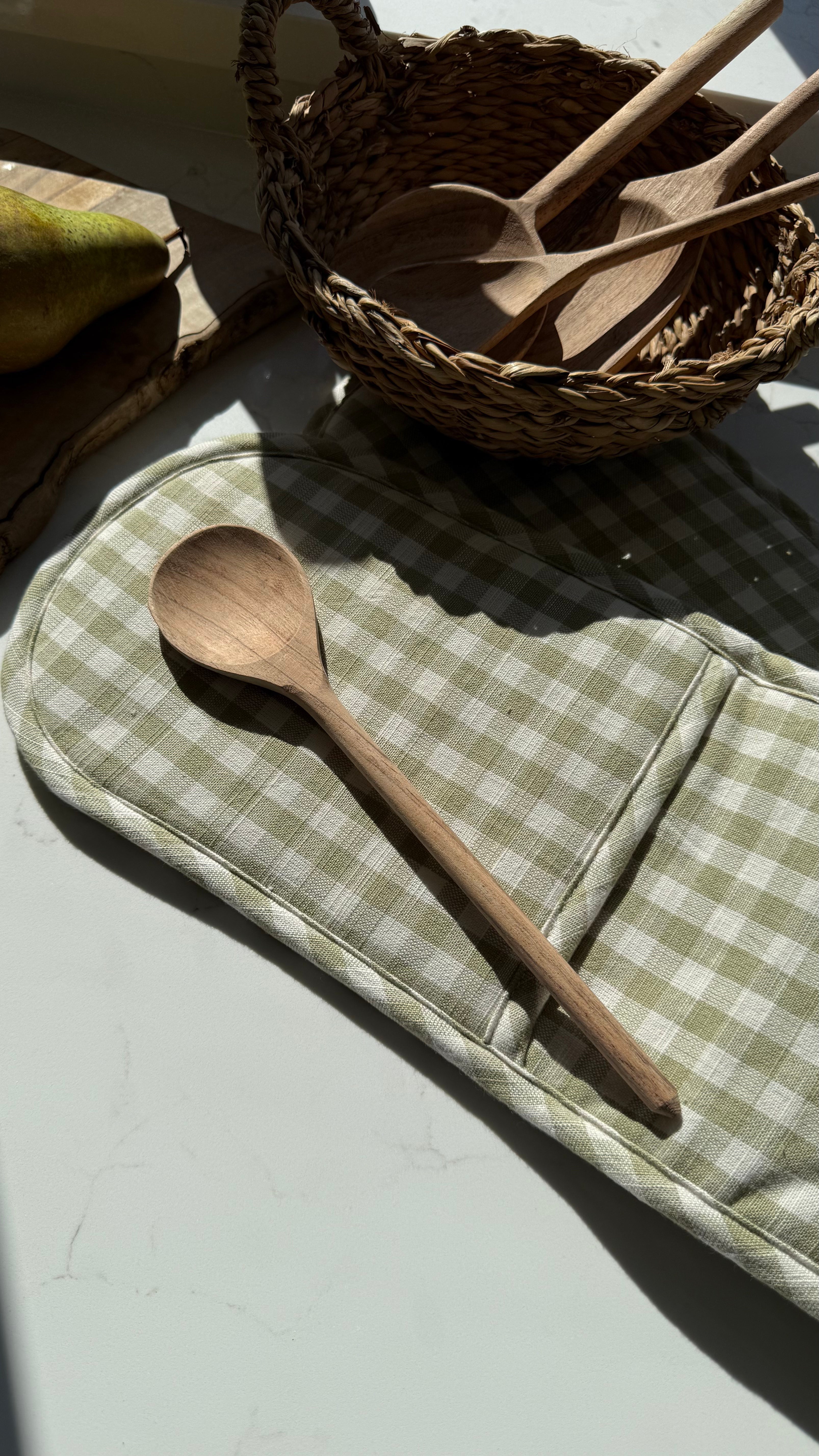 Acacia wood traditional mixing spoon