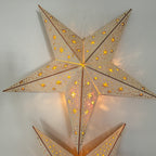 Wooden star with LED lights