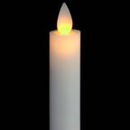 Pair of white LED flickering flame dinner candles