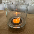 Glass star candle holder - small
