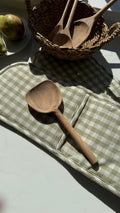 Acacia wood flat wide spatula/scoop
