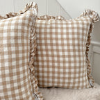 Neutral Gingham Cushion
