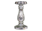 Mercury glass candlestick for pillar candle