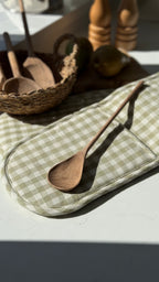 Acacia wood pear shaped spoon