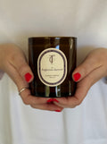 Amber glass soy wax candle - hedgerow harvest