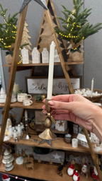 Antique brass bow candle holder
