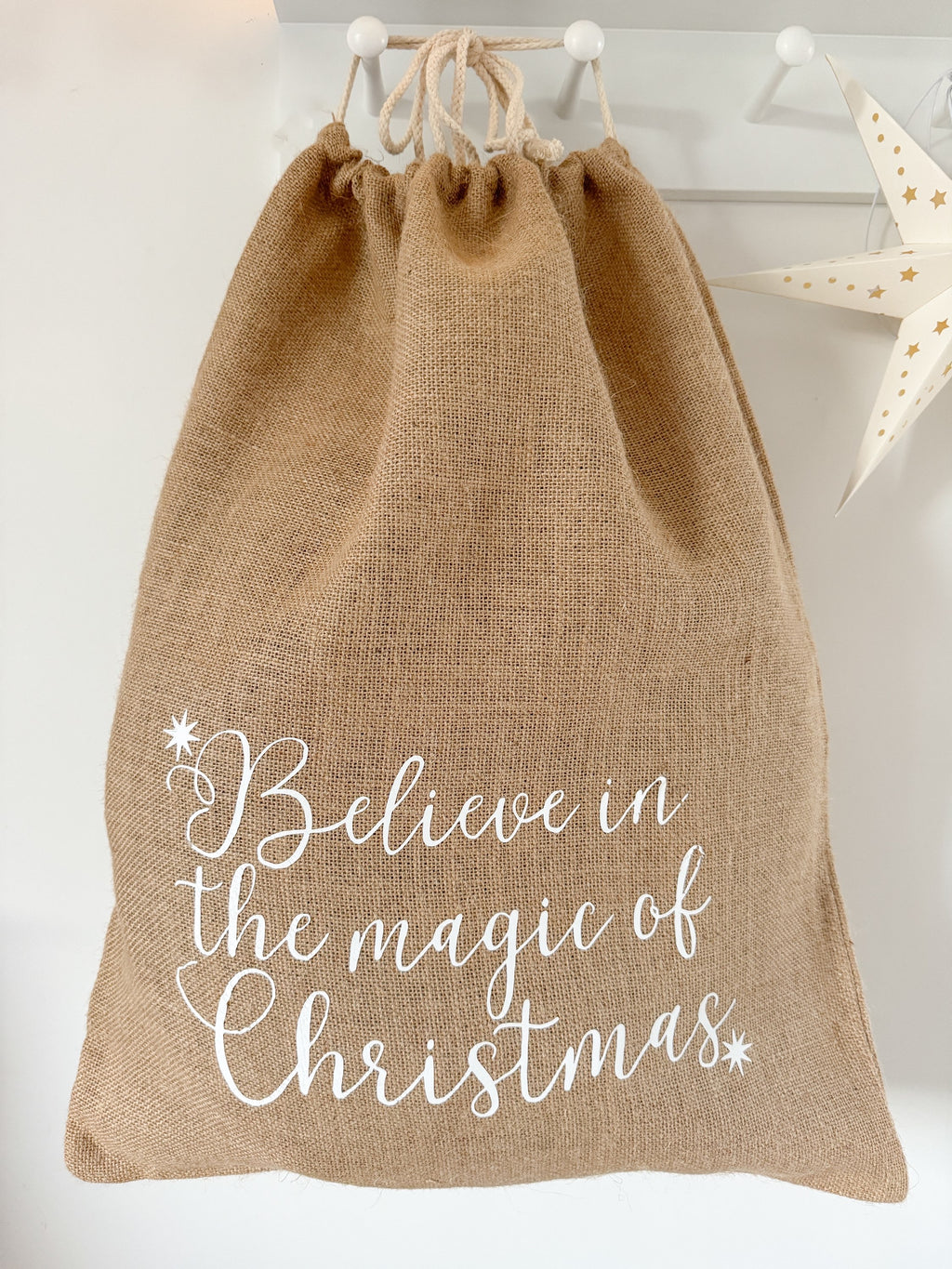 Believe in the magic of Christmas sack