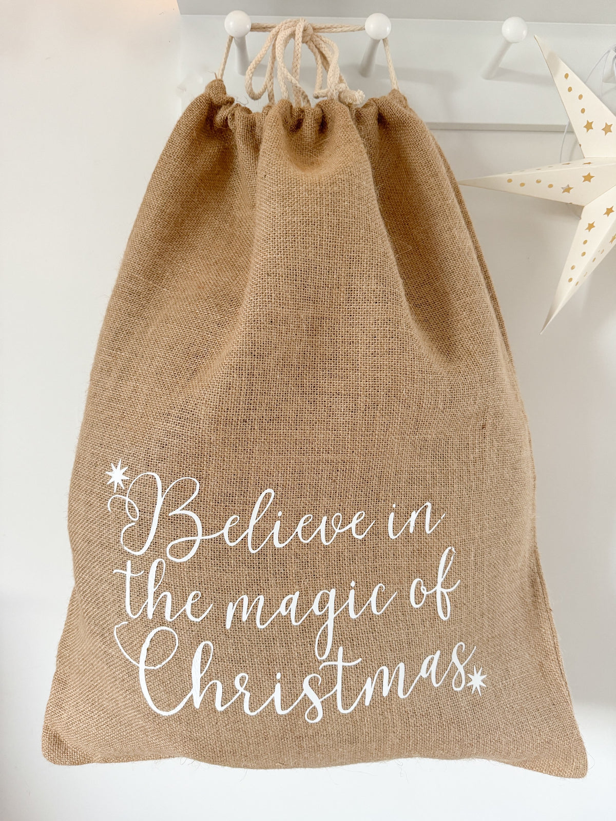 Believe in the magic of Christmas sack