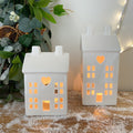 Christmas House tealight holder, medium
