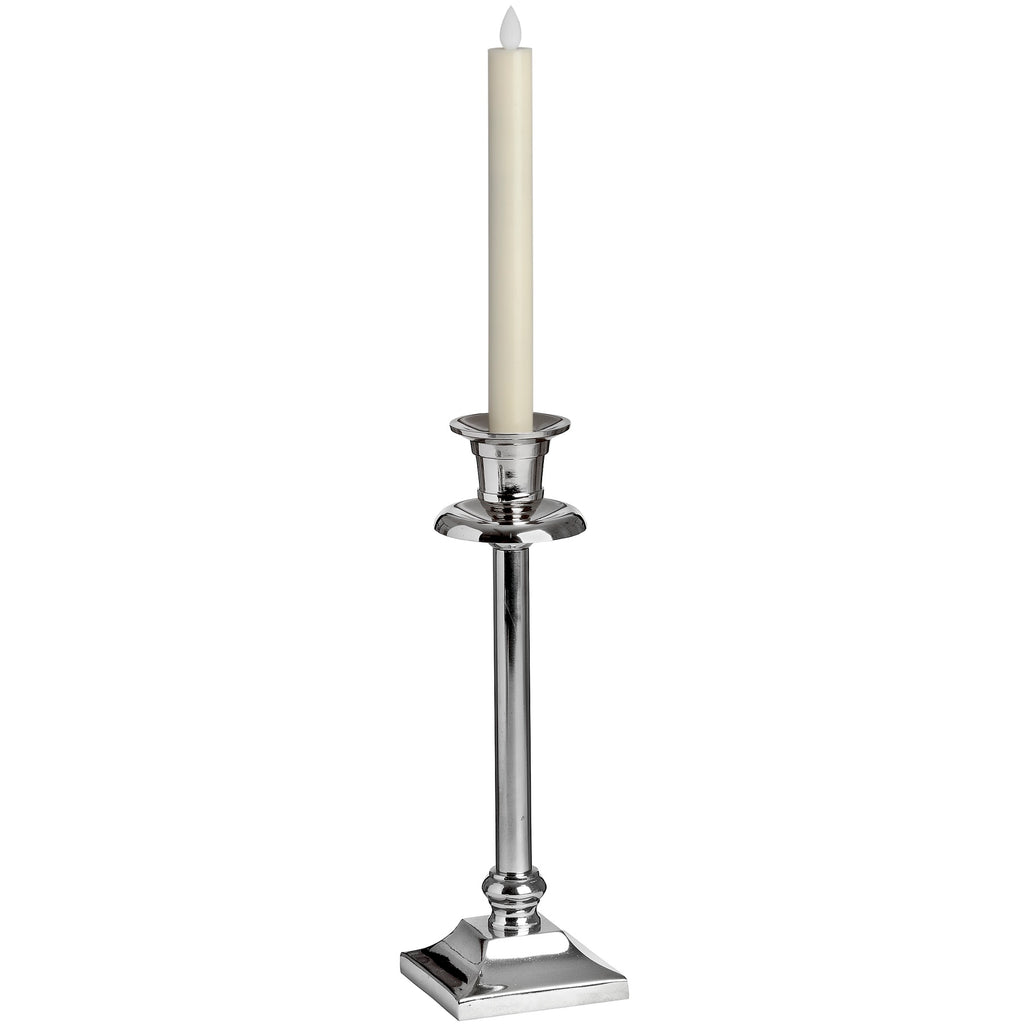 Pair of ivory LED flickering flame dinner candles