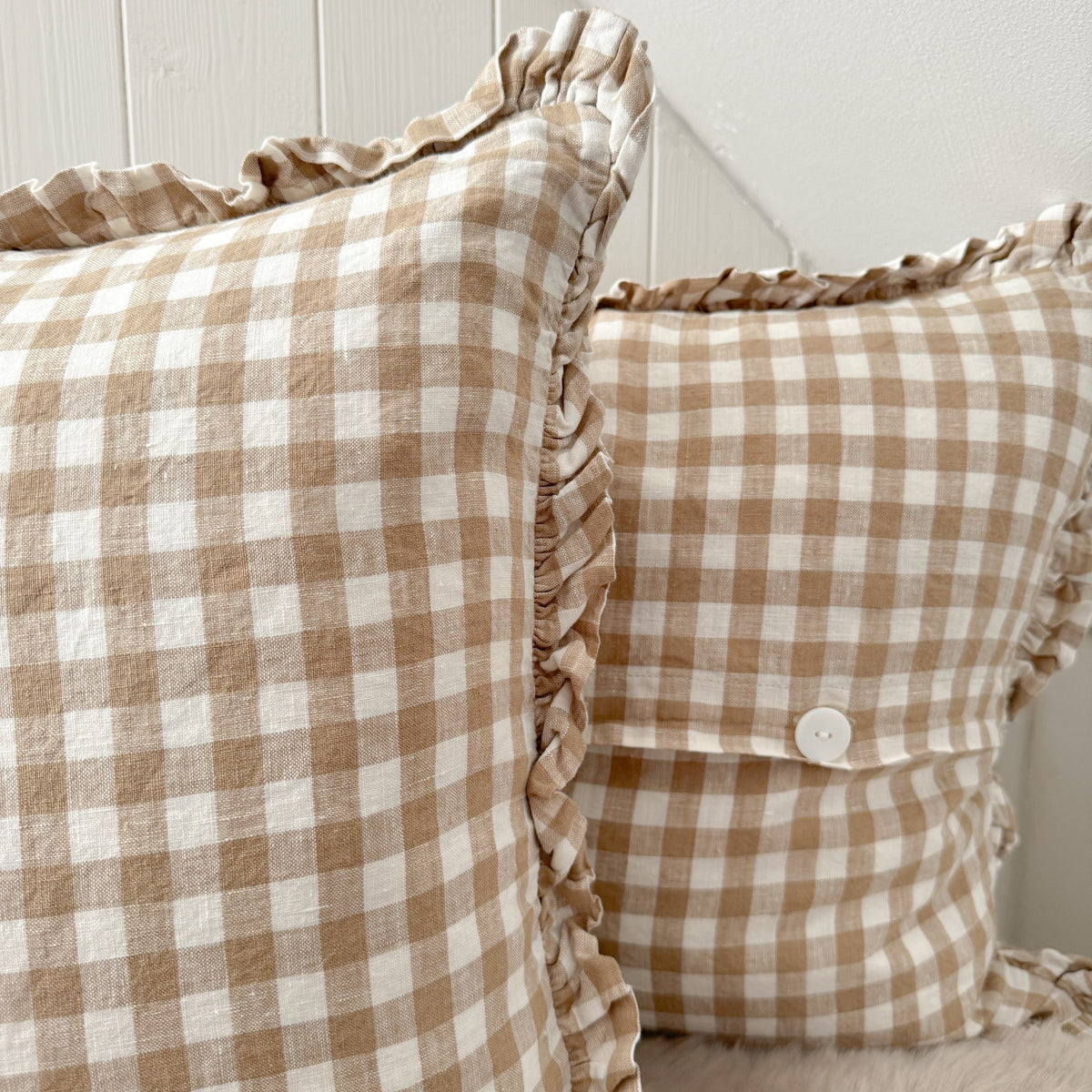 Neutral Gingham Cushion