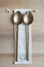 Brass salad servers