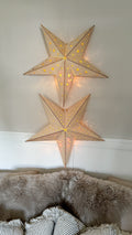 Wooden star with LED lights