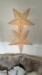 Wooden star with LED lights