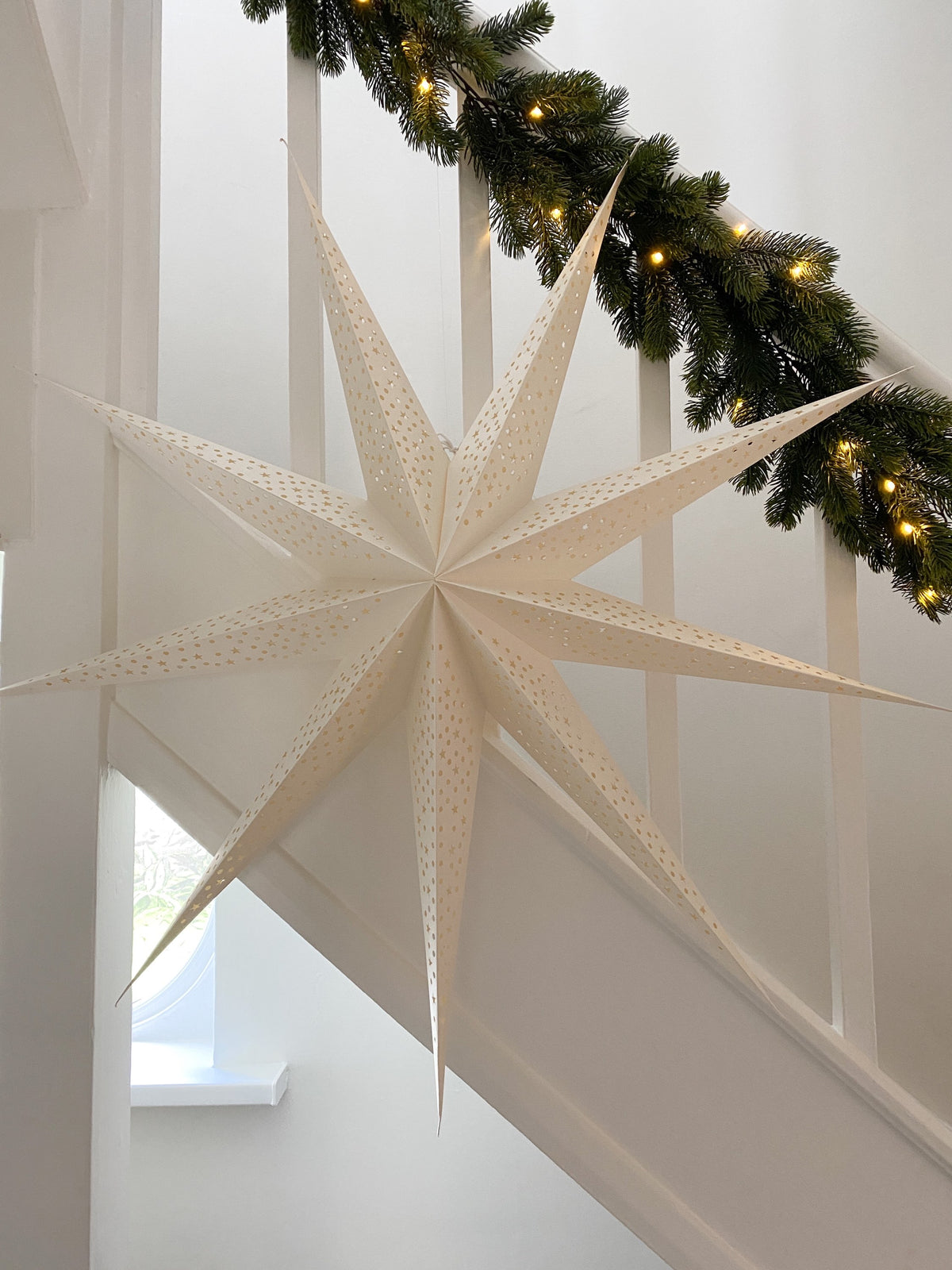 Vintage paper star, 90cm