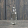 Clear glass bud vase, 19cm
