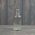 Clear glass bud vase, 19cm